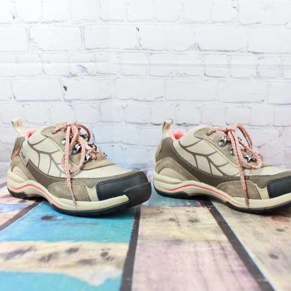 LL Bean Brown Leather Mesh Vertigrip Hiking Trail Sneakers 6 M - Picture 3 of 9